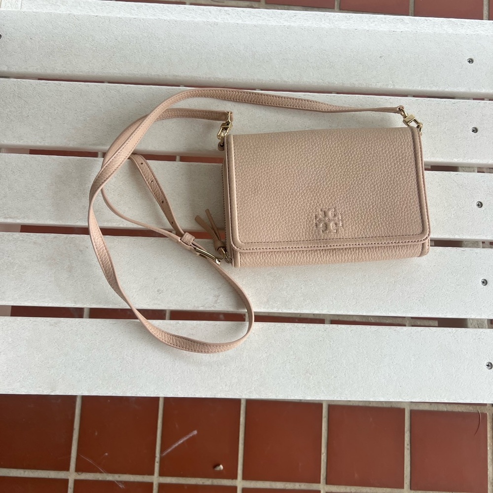 Tory Burch Tan Leather Crossbody Bag